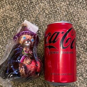 Christopher Radko Bear Ornament with Gold and Blue Accents